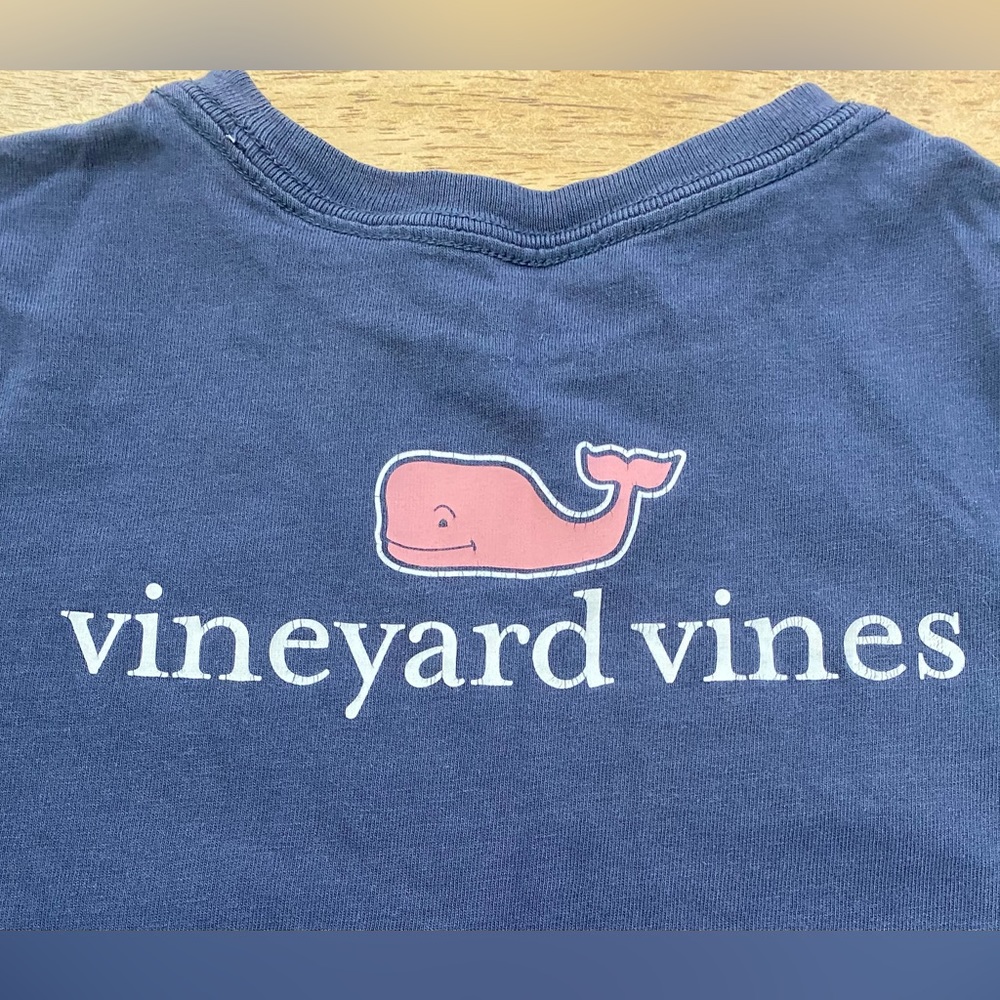 Vineyard Vines Kid’s Size 5 100% Cotton Navy Short Sleeve Graphic Tee - Picture 8 of 12